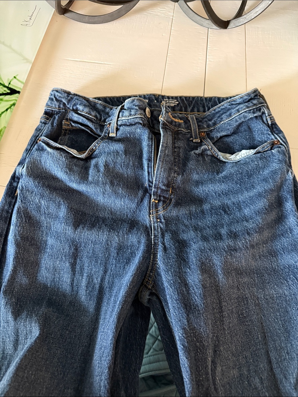 Women’s Dark Blue Classic Fit wide leg Jeans